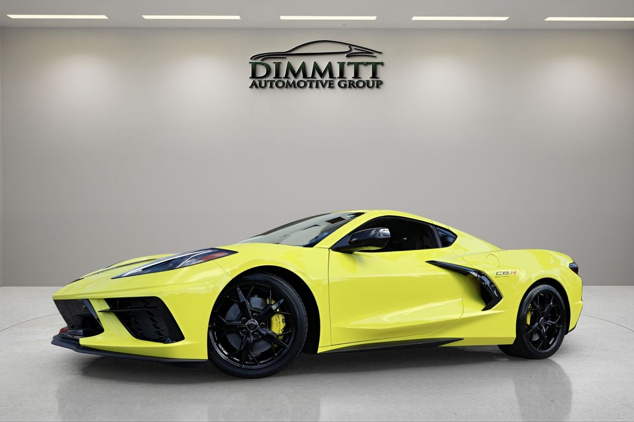 2022 Chevrolet Corvette Stingray 3LT in Accelerate Yellow Metallic — front three-quarter view