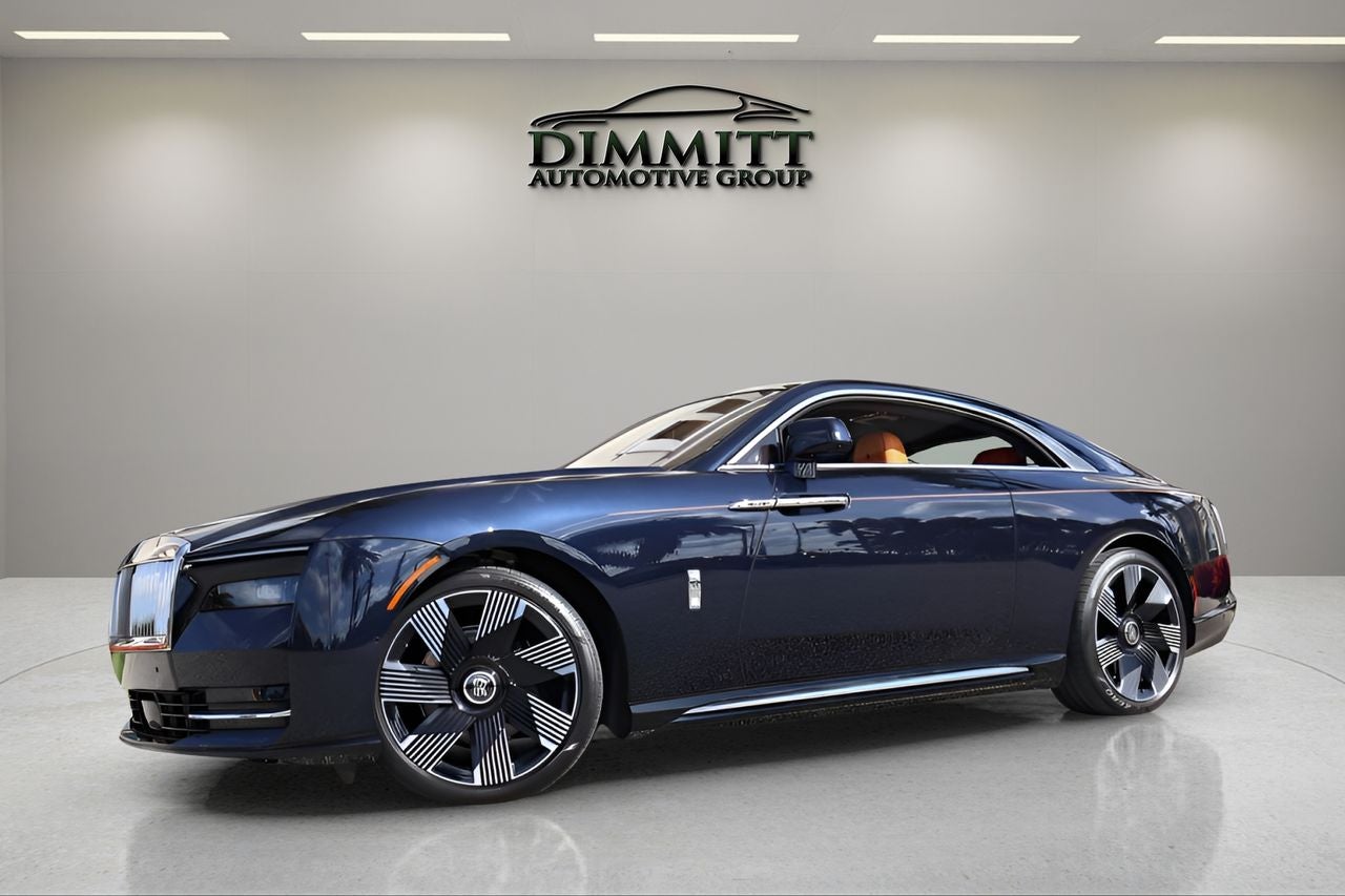 2024 Rolls-Royce Spectre in Sapphire Black — front three-quarter view