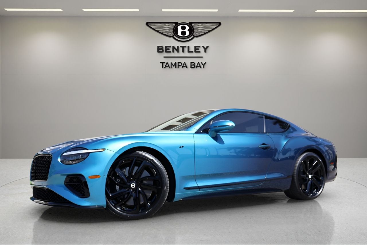 2026 Bentley Continental GT S in Windsor Blue — front three-quarter view