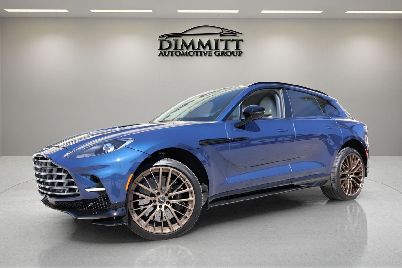 2025 Aston Martin DBX 707 in Q Seychelles Blue — front three-quarter view