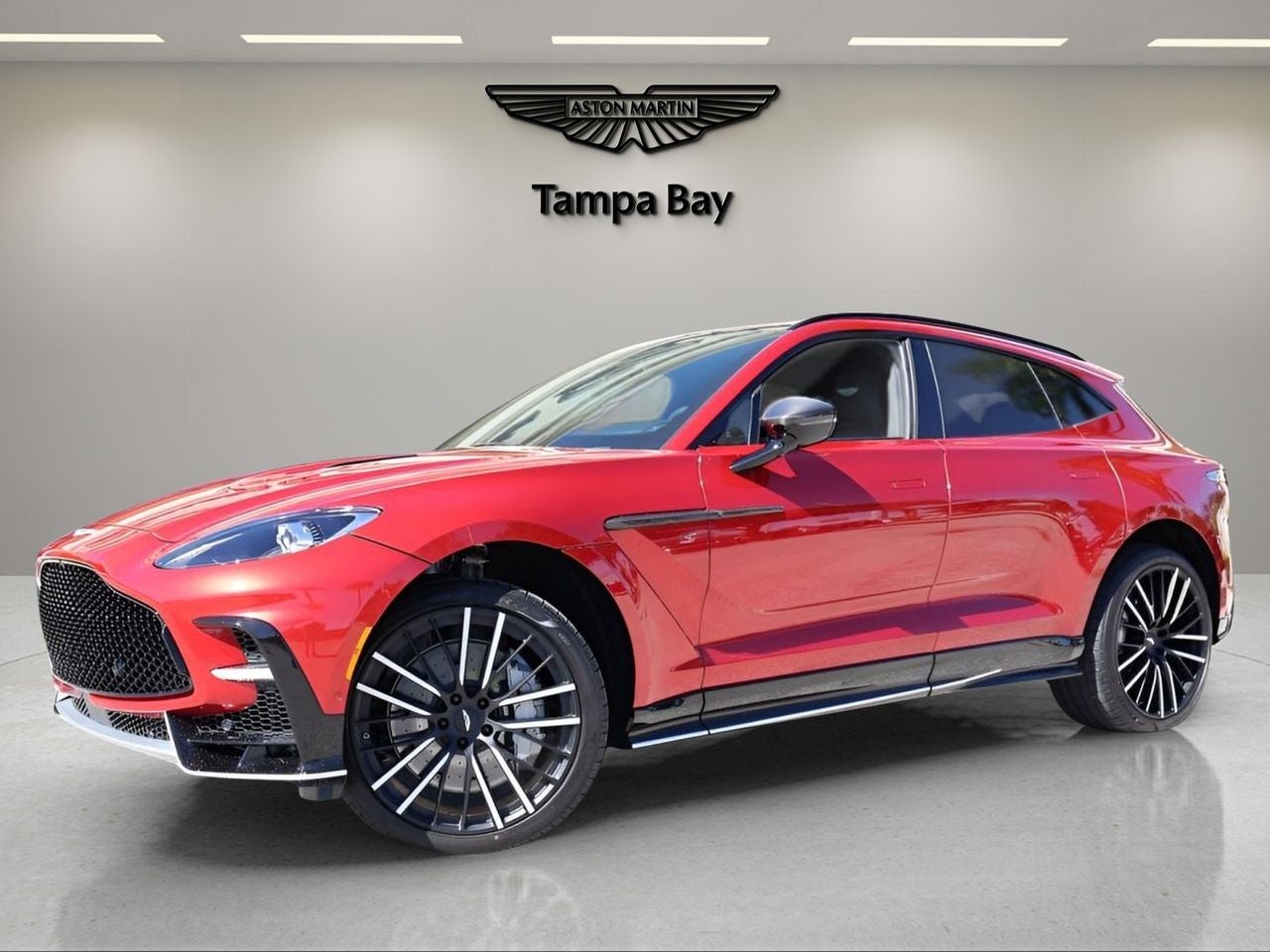 2026 Aston Martin DBX S in Hyper Red — front three-quarter view