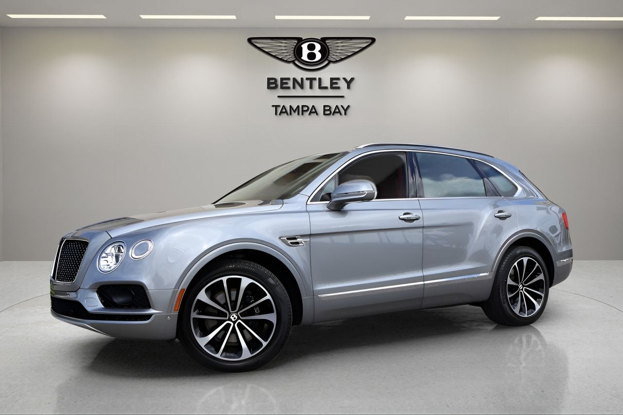 2020 Bentley Bentayga V8 in Silver — front three-quarter view