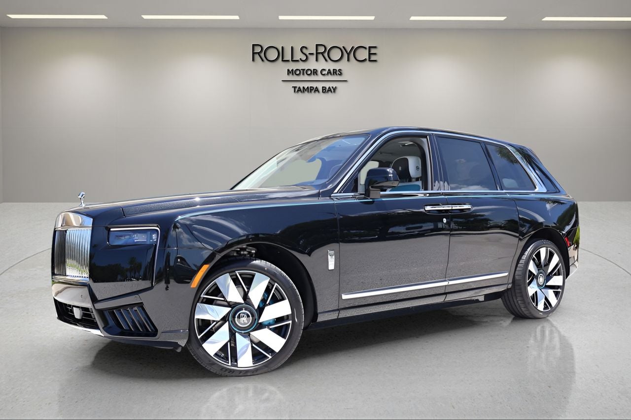 2027 Rolls-Royce Cullinan in Black Diamond — front three-quarter view