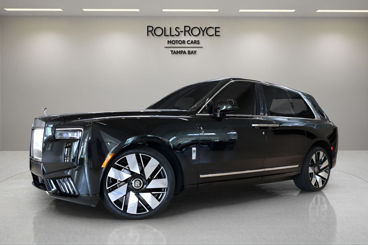 2027 Rolls-Royce Cullinan in Black Diamond — front three-quarter view