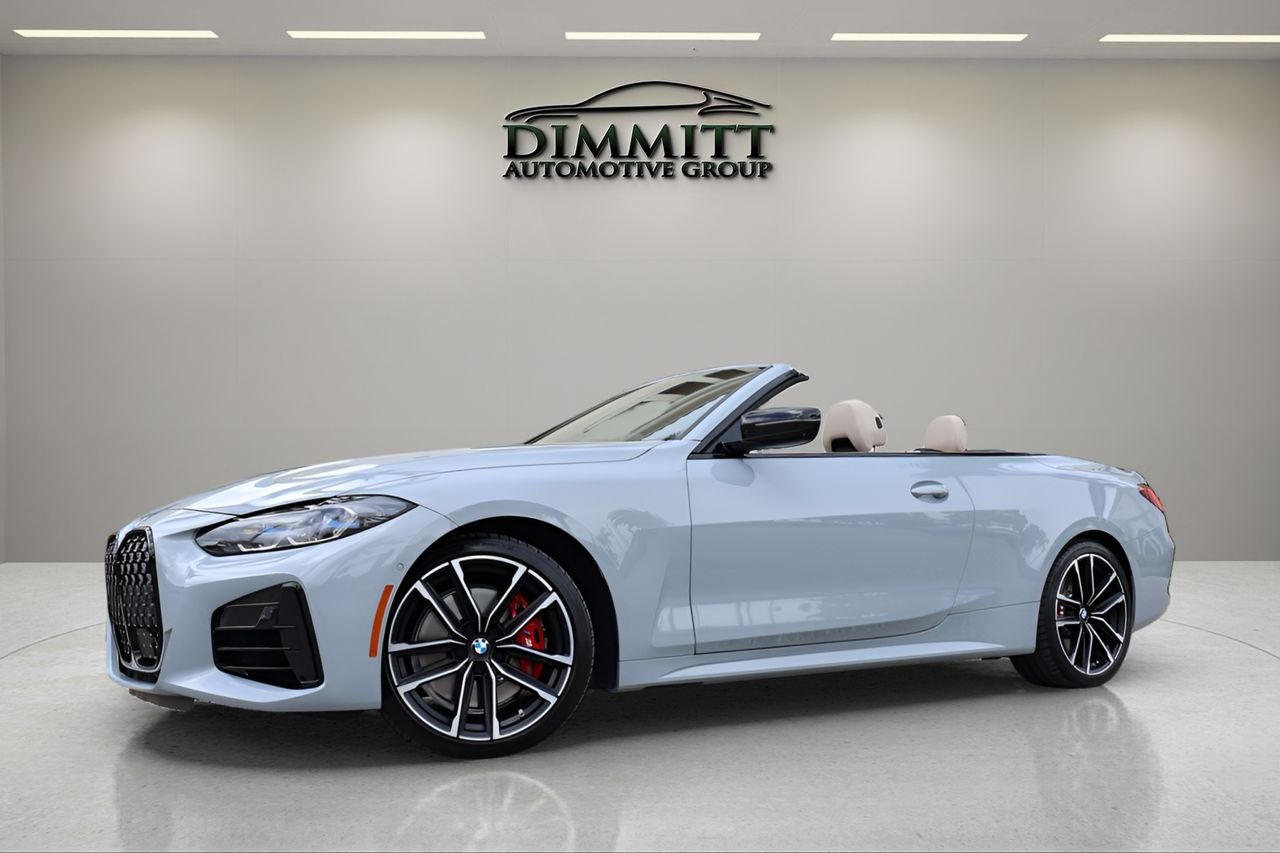 2022 BMW 4 Series M440i xDrive in Brooklyn Gray Metallic — front three-quarter view